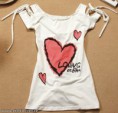 Camiseta Heart Recortada nas Costas - FRETE GRÁTIS